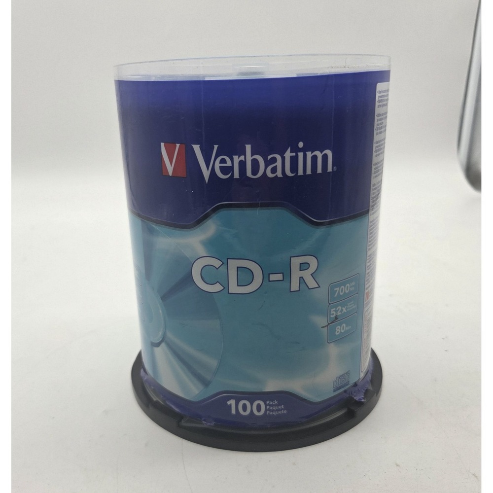 Verbatim 94554 CD-R 700 MB/80 min Recordable Disc - Silver (89 Pack) Open Box